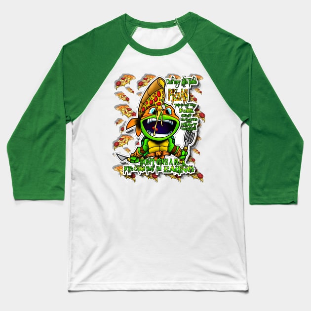 Pizza Baseball T-Shirt by Tookiester